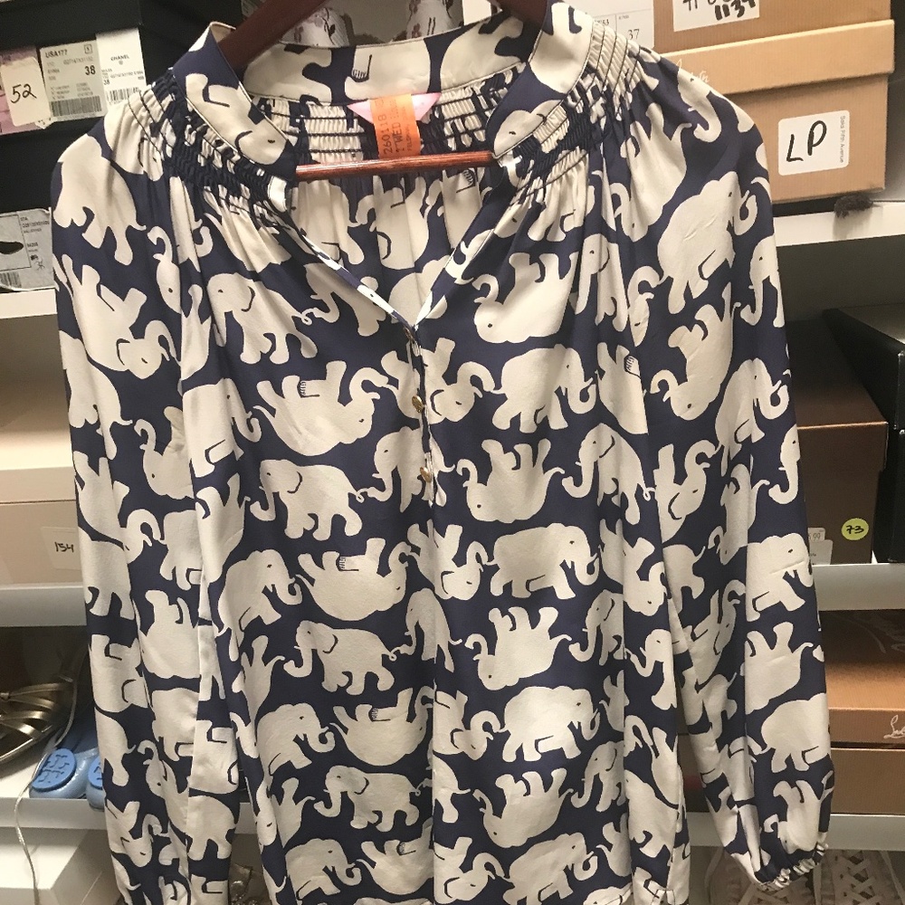 Lily Pulitzer Elephant Blouse